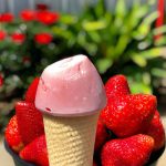 Gelado de morango com iogurte natural