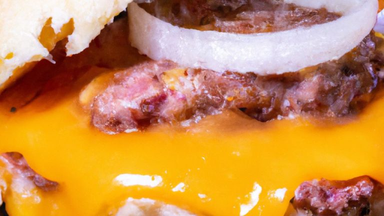 Hambúrguer recheado com queijo e presunto