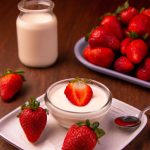 Iogurte de morango caseiro light