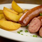 Linguiça Assada com Batata