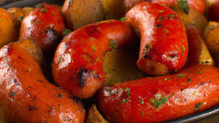 Linguiça toscana com batata no forno