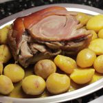 Lombo de porco assado com batatas