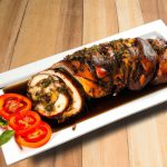 Lombo de porco assado com molho agridoce