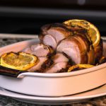 Lombo de porco com maçã