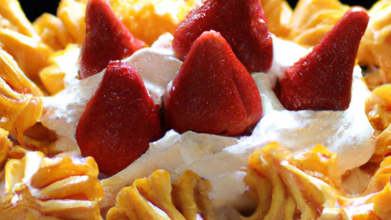 Merengue com Chantili e Morango