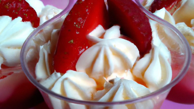 Merengue de morango no copinho