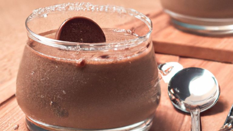 Mousse de chocolate meio amargo