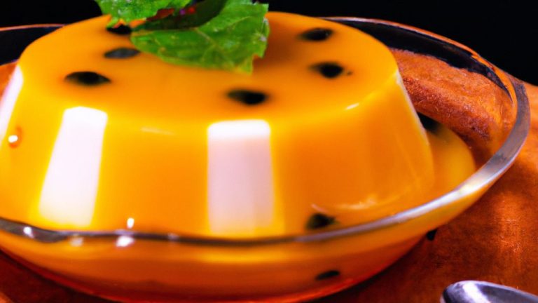 Mousse de maracujá com gelatina natural