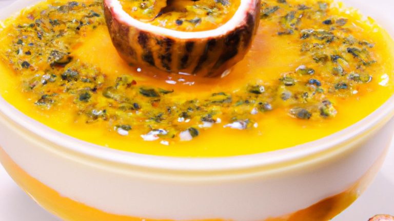 Mousse de melão com maracujá