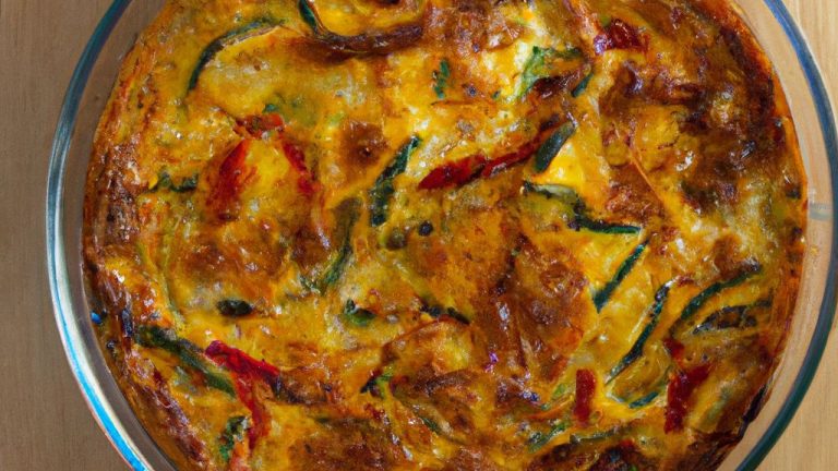 Omelete de forno com legumes