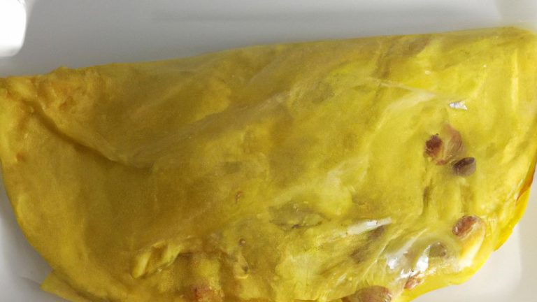 Omelete no saco plástico