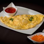 Omelete recheado com frango