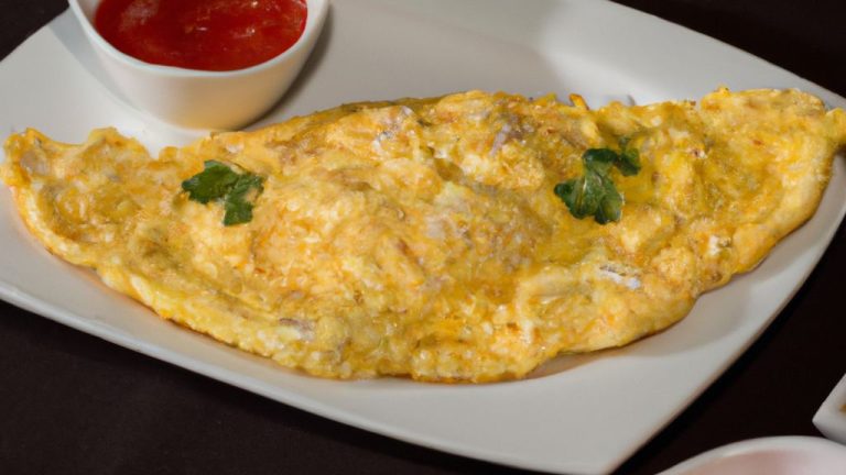 Omelete recheado com frango