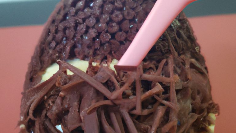 Ovo de páscoa de colher com recheio de brigadeiro