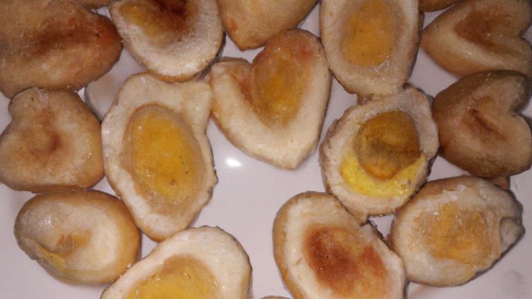 Ovos fritos em forma de coração