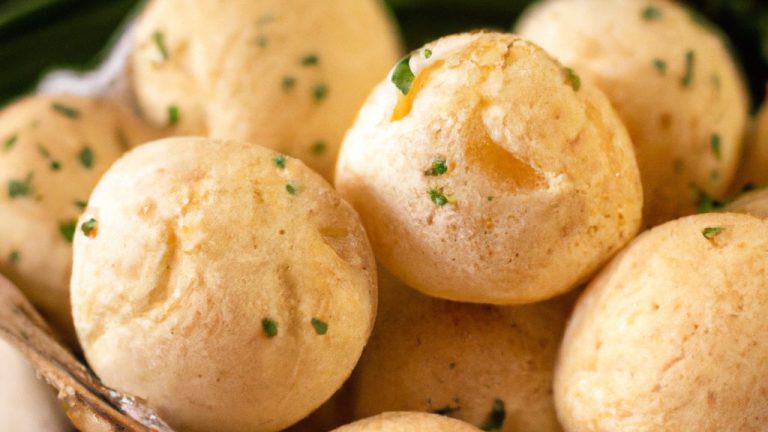 Pão de queijo light com ervas: