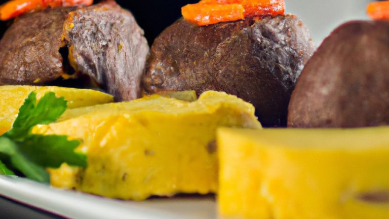 Polenta recheada com linguiça