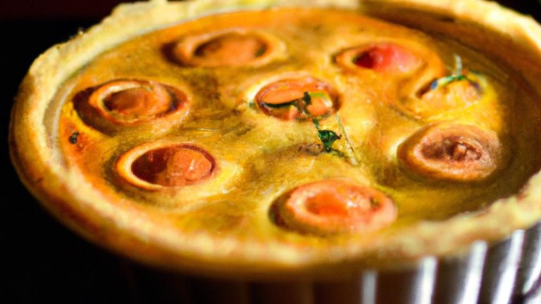 Quiche fit de alho-poró com massa de batata doce