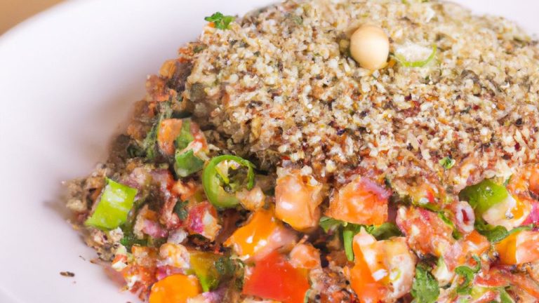 Quinoa tostada com legumes e molho de soja