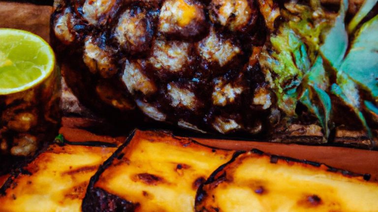 Receita de Abacaxi grelhado com vinho do porto