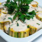 Abobrinha com queijo cremoso light