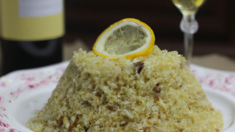 Receita de Arroz com Amêndoas e Champagne