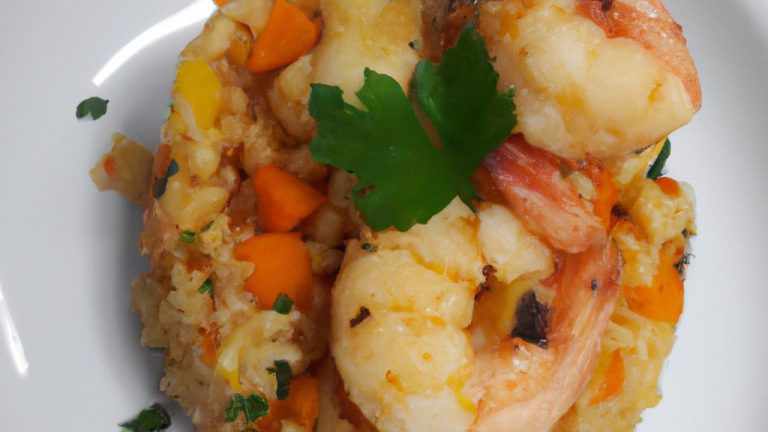 Receita de Arroz com Camarões e Palmito