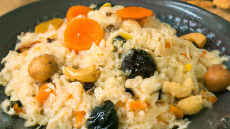 Receita de Arroz com Castanhas e Passas