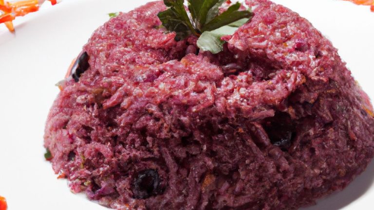 Receita de arroz de beterraba