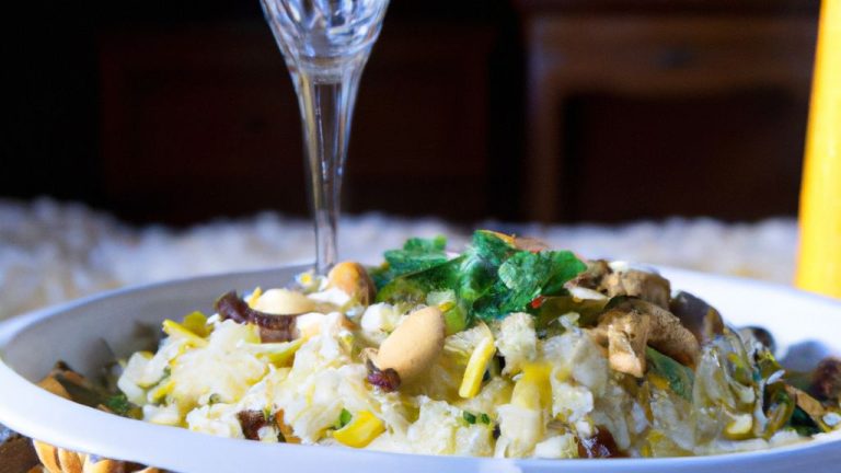 Receita de Arroz com Amêndoas e Champagne