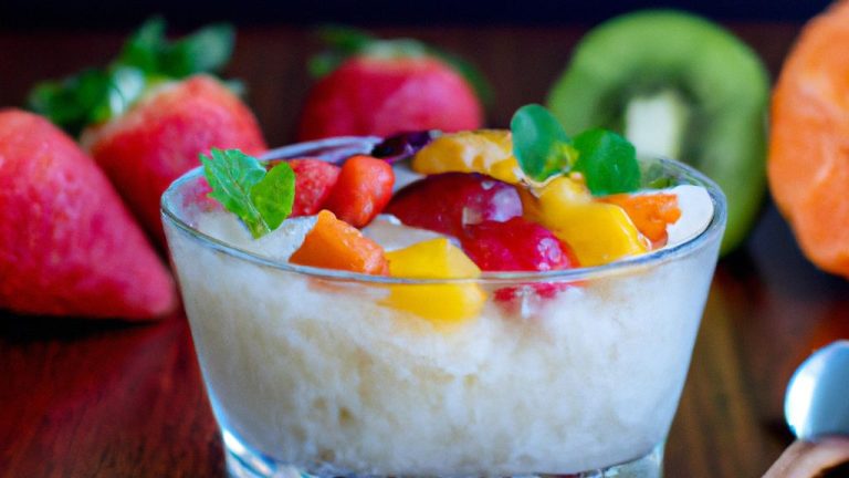 Receita de Arroz Doce com Frutas Frescas