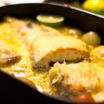 Bacalhau Assado no Forno e Milha de Grelhos