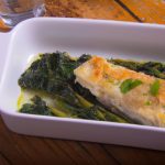 Bacalhau com couve ao forno