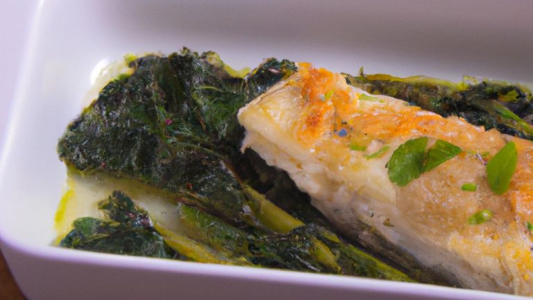 Receita de Bacalhau com couve ao forno