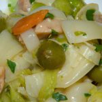 Bacalhau com Couve e Lingüiça Portuguesa