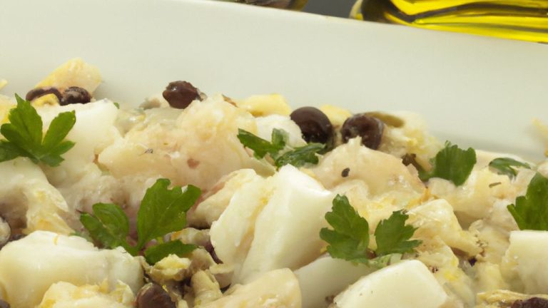 Receita de Bacalhau com Grão de Bico