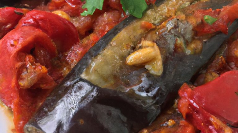 Receita de Berinjela Picante e Sardela