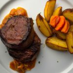 Bisteca com Mandioquinha