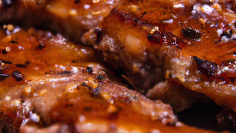 Receita de Bisteca de porco assada com molho