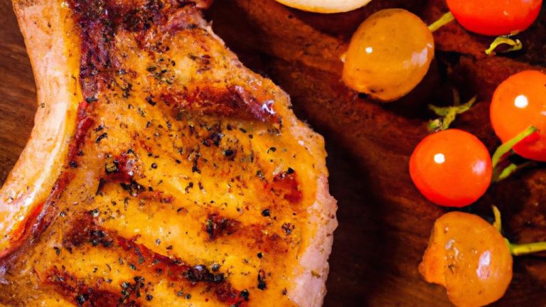 Receita de Bisteca de porco com mostarda e mel