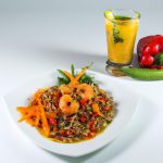 Bobó light de peru com legumes