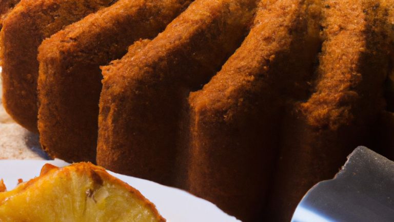 Receita de Bolo de Abacaxi com Farofa de Canela