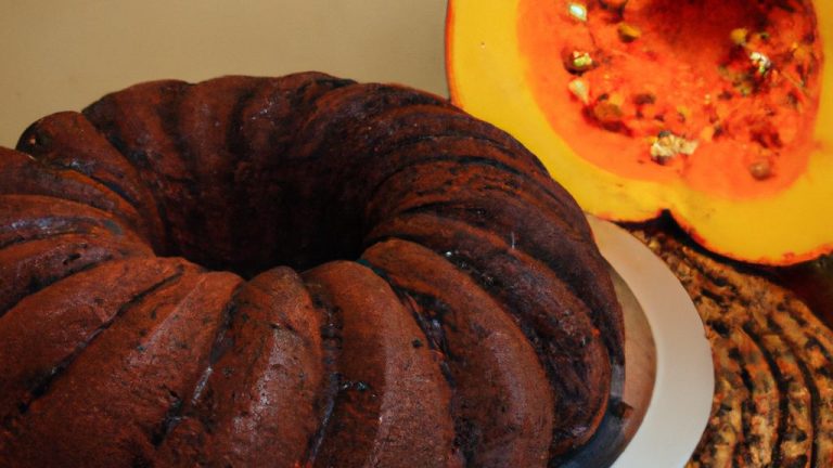 Receita de Bolo de Casca de Abóbora com Chocolate