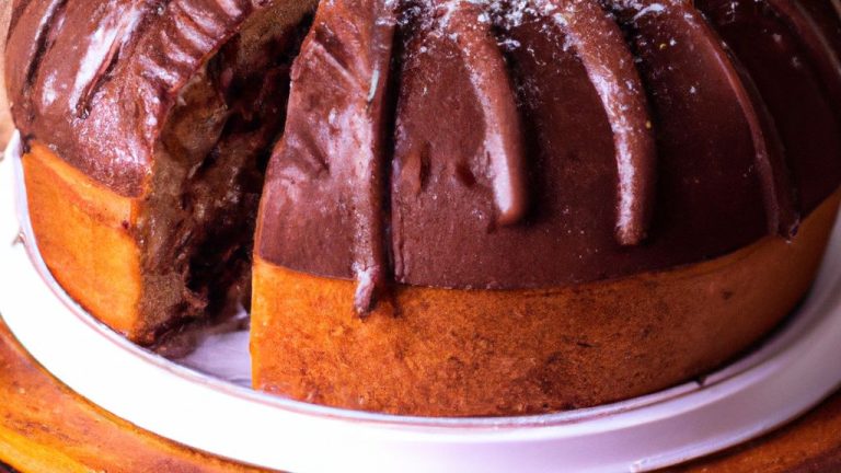 Receita de Bolo de chocolate com recheio de banana