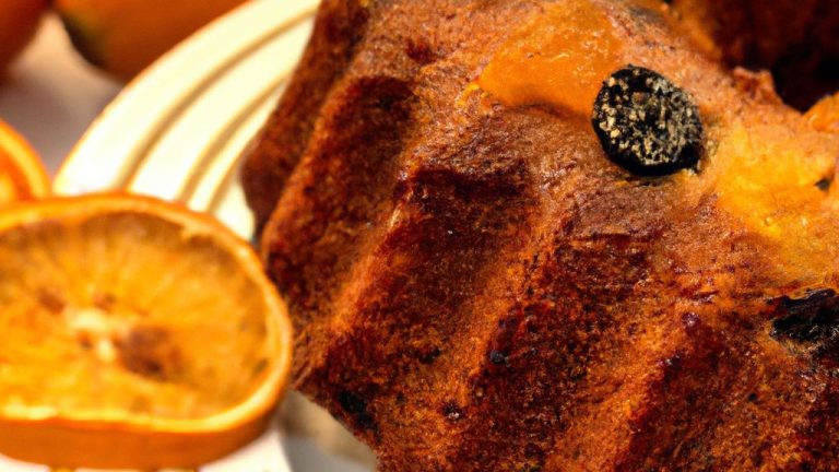 Receita de Bolo de Laranja e Ameixa Preta