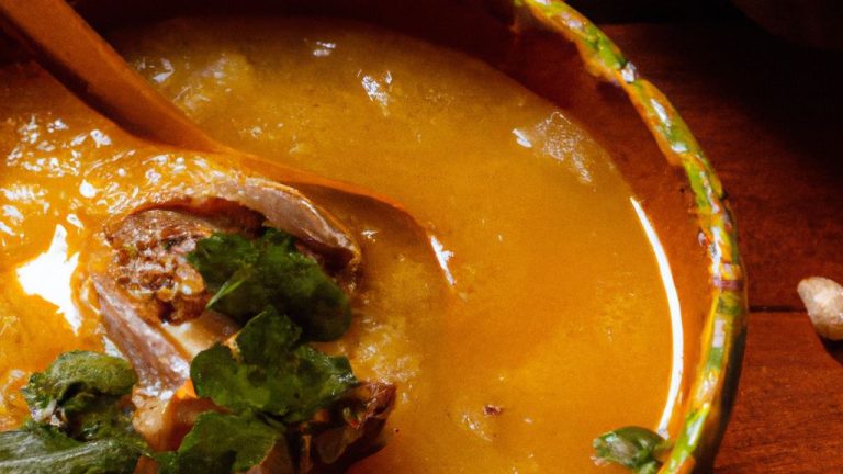 Receita de Caldo de abóbora com carne seca