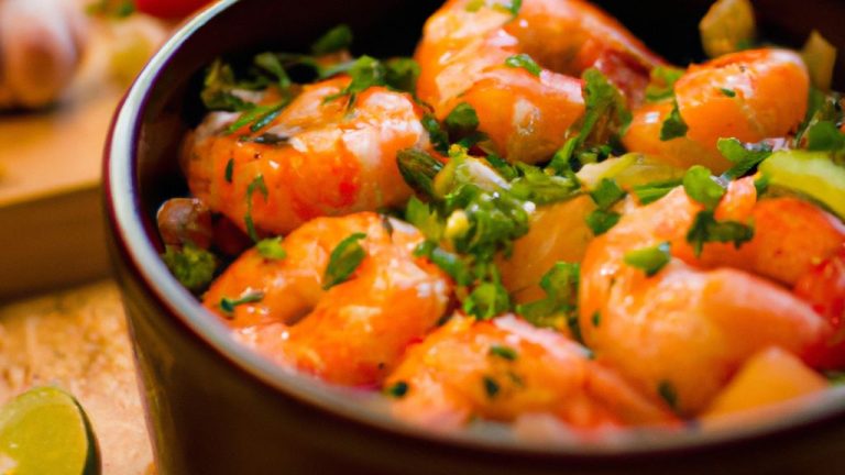 Receita de Camarão com Molho de Tangerina