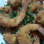 Camarão frito com alho