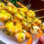 Camarão no Espetinho