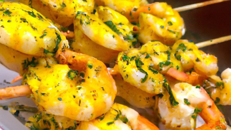 Receita de Camarão no Espetinho
